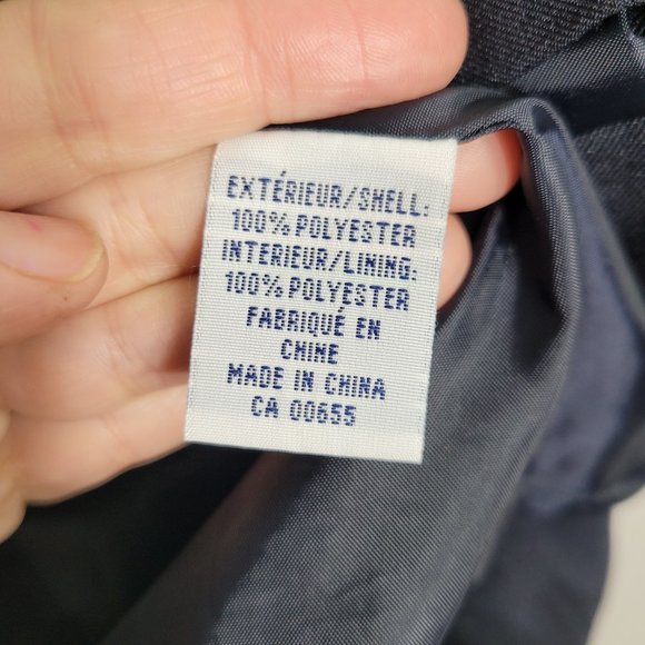 Encore Womens Navy Blazer Jacket Business Casual Zipper Front & Pockets Classic - Picture 8 of 12